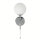 Applique salle de bain IP44 blanc chrome avec interrupteur H : 21 cm