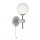 Applique salle de bain IP44 blanc chrome avec interrupteur H : 21 cm