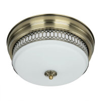 Plafonnier salle de bain Ø 35 cm IP44 laiton...