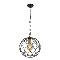 Lampe à suspendre E27 Ø 31,5 cm en noir or...