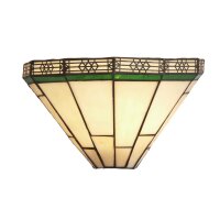 Applique en verre color&eacute; style Tiffany L : 30,5 cm...