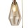 Lampe à suspendre 3 flammes E27 en laiton antique champagne