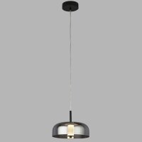 Lampe à suspendre LED verre fumé Ø...