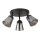 Plafonnier 3 flammes Ø 42 cm noir gris fumé E14