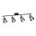 Spot de plafond 4 flammes L : 83 cm noir gris fumé E14
