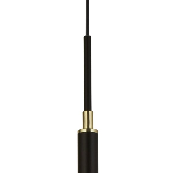 Suspension LED Noir Or 2700 K rond Ø 40 cm Métal