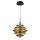Suspension LED Noir Or 2700 K rond Ø 40 cm Métal