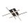 Plafonnier LED 3000 K blanc chaud noir mat chrome