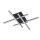 Plafonnier LED 3000 K blanc chaud noir mat chrome