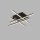 Plafonnier LED 3000 K blanc chaud noir mat chrome