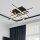 Plafonnier LED 3000 K blanc chaud noir mat chrome