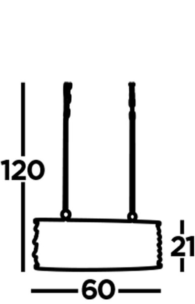 Lampe à suspendre cristal L : 60 cm 3x E14 en cuivre antique