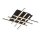 Plafonnier LED Métal L : 45,5 cm Noir Chrome 3000 K