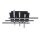Plafonnier LED Métal L : 45,5 cm Noir Chrome 3000 K