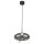 Lampe LED à suspendre verre fumé Ø 31 cm rond gris noir 2700 K