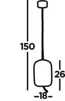 Suspension LED Gris Ø 18 cm 2700 K Verre Métal