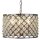 Suspension cristal Ø 38 cm 3x E14 en cuivre antique