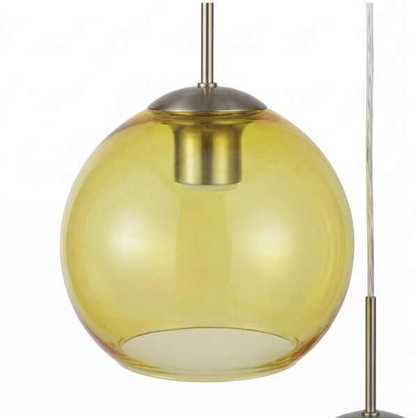 Lampe à suspendre verre Ø 50 cm 5-flamme E27 multicolore chrome