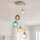 Lampe à suspendre verre Ø 50 cm 5-flamme E27 multicolore chrome