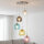 Lampe à suspendre verre Ø 50 cm 5-flamme E27 multicolore chrome