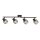 Spot de plafond 4 flammes E14 noir métal rétro design