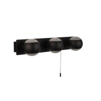 Applique Up Down avec interrupteur IP44 3x G9 noir blanc...