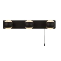 Applique Up Down avec interrupteur IP44 3x G9 noir blanc...