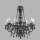 Lustre Gris Ø 74 cm verre cristal 8x E14