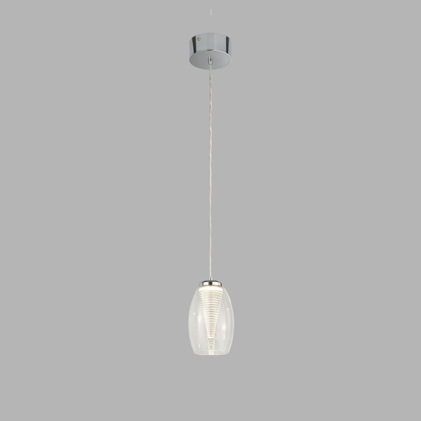 Lampe LED à suspendre verre ajustable Ø 11,5 cm 3000 K