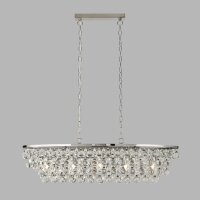 Lampe à suspendre cristal métal L : 92 cm...