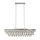 Lampe à suspendre cristal métal L : 92 cm 5x E27 chrome
