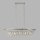 Lampe à suspendre cristal métal L : 92 cm 5x E27 chrome