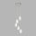 Lampe LED suspendue verre 5 flammes H : max. 150 cm réglable
