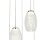 Lampe LED suspendue verre 5 flammes H : max. 150 cm réglable