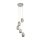 Lampe LED suspendue verre fumé 5 flammes réglable en hauteur