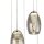 Lampe LED suspendue verre fumé 5 flammes réglable en hauteur