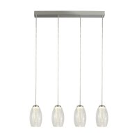 Suspension LED verre L : 75,5 cm H : max. 150 cm...