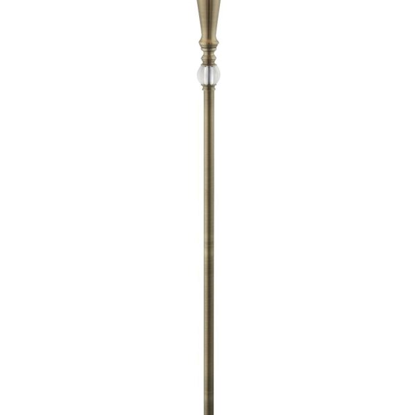 Lampadaire laiton antique naturel 165 cm E27 métal tissu