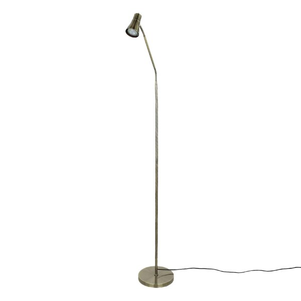 Lampadaire laiton antique GU10 133-167 cm réglable métal