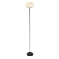 Lampadaire Noir Blanc E27 160 cm Verre M&eacute;tal RAMIREZ