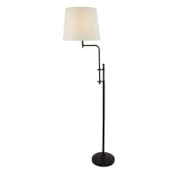 Lampadaire réglable 140-158 cm Tissu Métal...