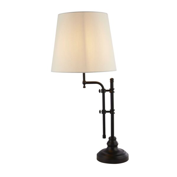 Lampe de table Rustique 67-77 cm réglable Tissu Métal E27