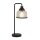 Lampe de table noir clair E27 hauteur 45 cm métal verre