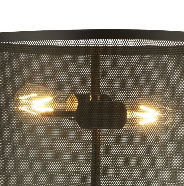 Lampadaire Salon 145 cm petit métal 2x E27 noir
