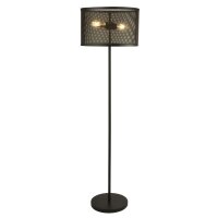 Lampadaire Salon 145 cm petit m&eacute;tal 2x E27 noir