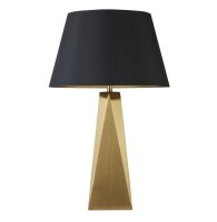 Lampe de table Or Noir 58 cm Tissu Métal...