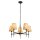 Lustre à 5 flammes Ø 66 cm Rustique E14 Noir Crème