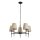 Lustre à 5 flammes Ø 66 cm Rustique E14 Noir Crème