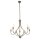 Lustre Métal Rustique Ø 65 cm en argent 5 branches E14