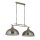 Suspension en métal L : 81,5 cm en argent 2 flammes E27